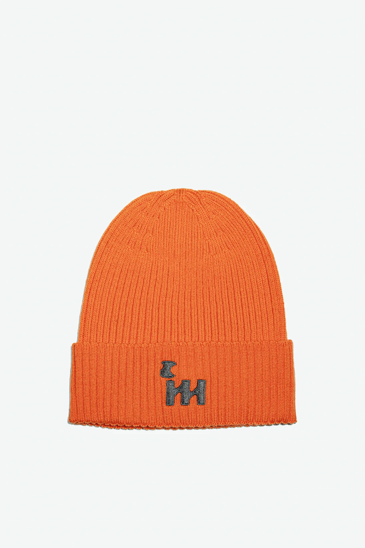 Gorro de canalé de lana merina naranja - Gorro 100% francés