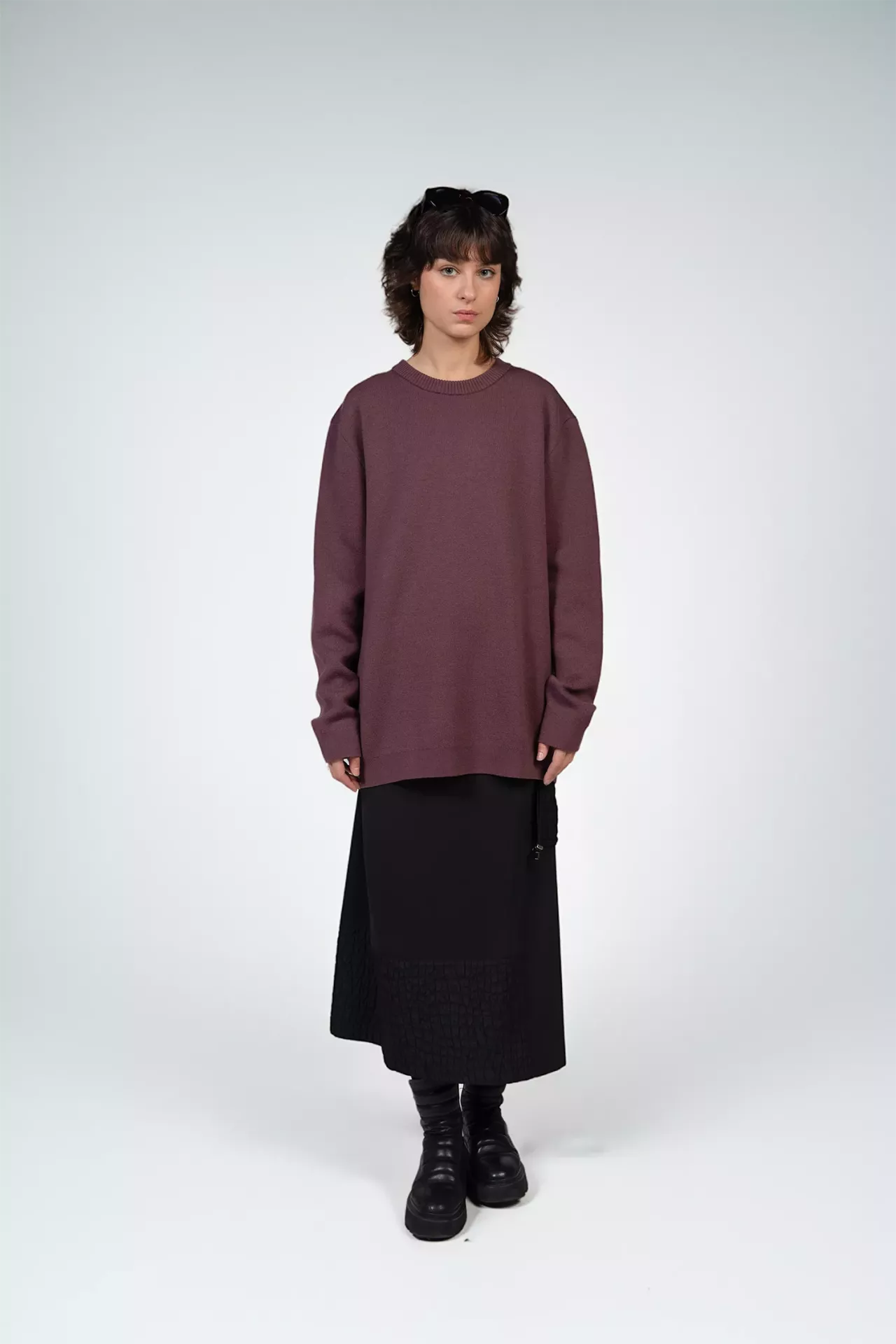 Brown plain sweater